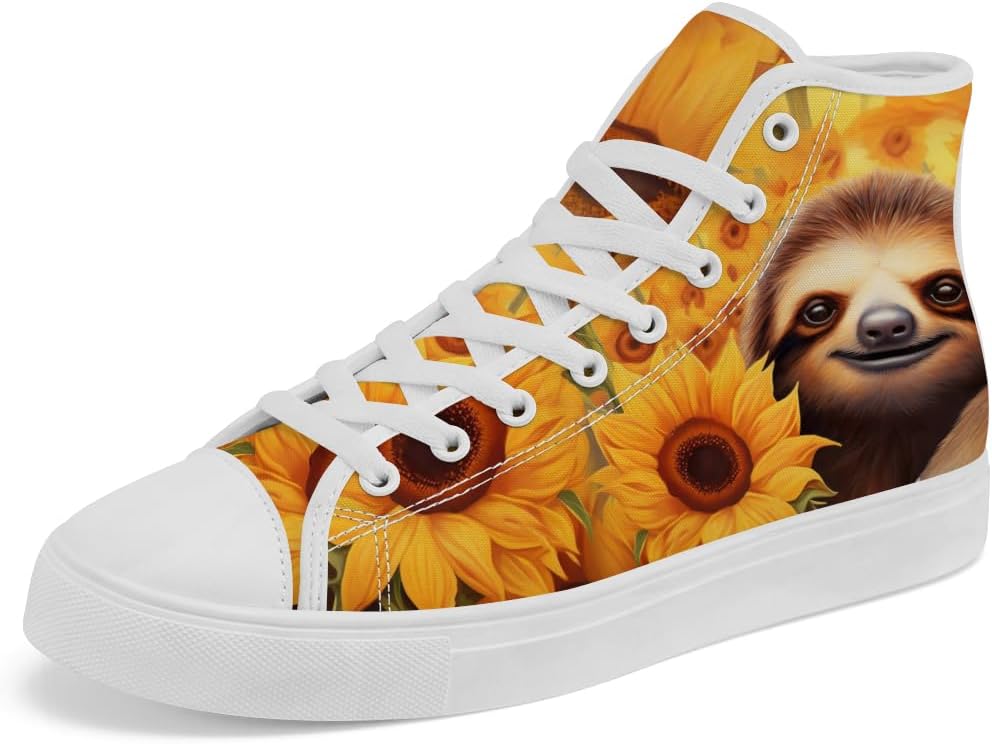 Кеды с высоким берцем из холщовой ткани с принтом под подсолнух, высокие кроссовки с шнуровкой, повседневная обувь для мужчин и женщин Chebing, желтый
Кеды с высоким берцем из холщовой ткани с принтом под подсолнух, высокие кроссовки с шнуровкой, повседневная обувь для мужчин и женщин Chebing, желтый