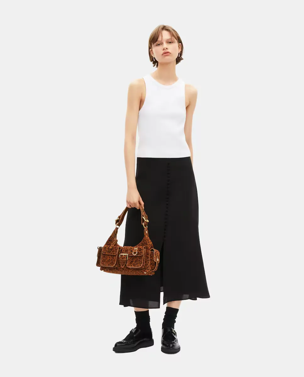 Длинная шелковая юбка The Kooples, черный
Длинная шелковая юбка The Kooples, черный