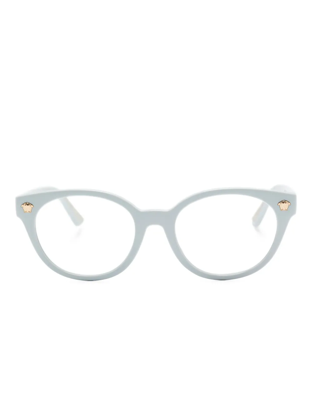 Очки в овальной оправе с изображением Медузы Versace Eyewear, синий
Очки в овальной оправе с изображением Медузы Versace Eyewear, синий