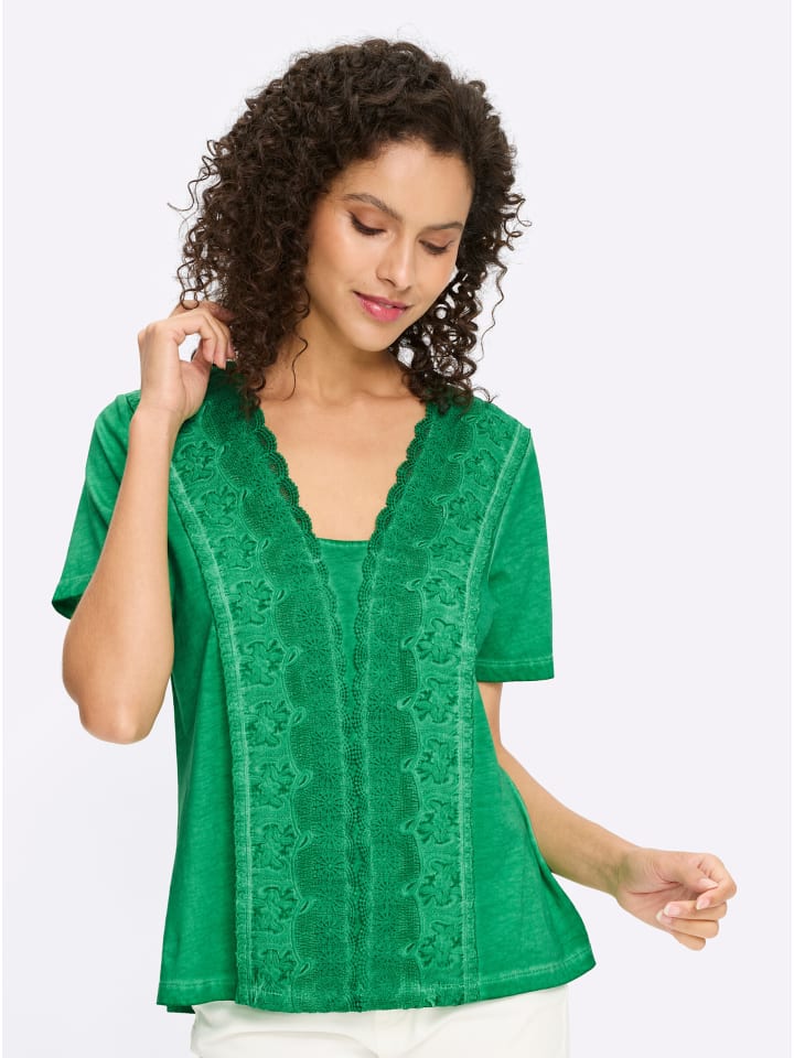 Рубашка с короткими рукавами травянисто-зеленого цвета Heine
Рубашка с короткими рукавами травянисто-зеленого цвета Heine