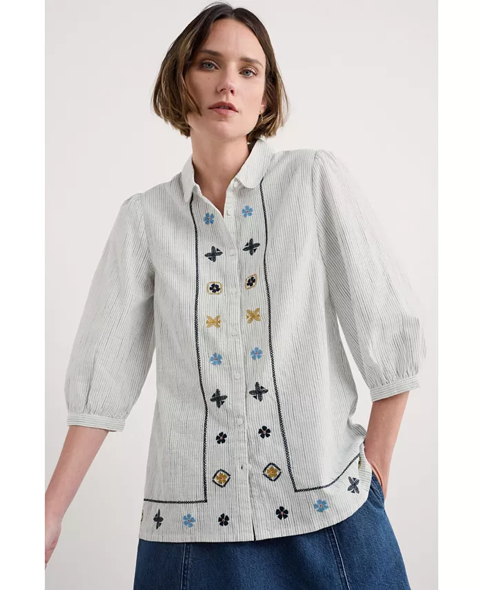 Женская вышитая блузка Hope Cottage Seasalt Cornwall, белый
Женская вышитая блузка Hope Cottage Seasalt Cornwall, белый