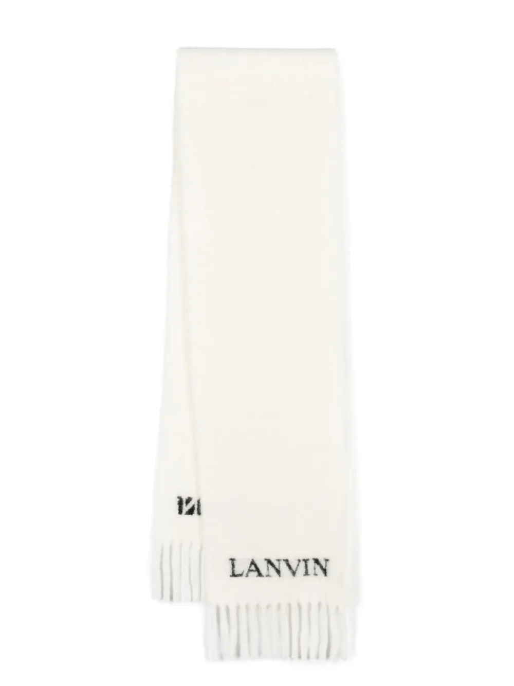 Шарф с бахромой и логотипом Lanvin, кремовый
Шарф с бахромой и логотипом Lanvin, кремовый