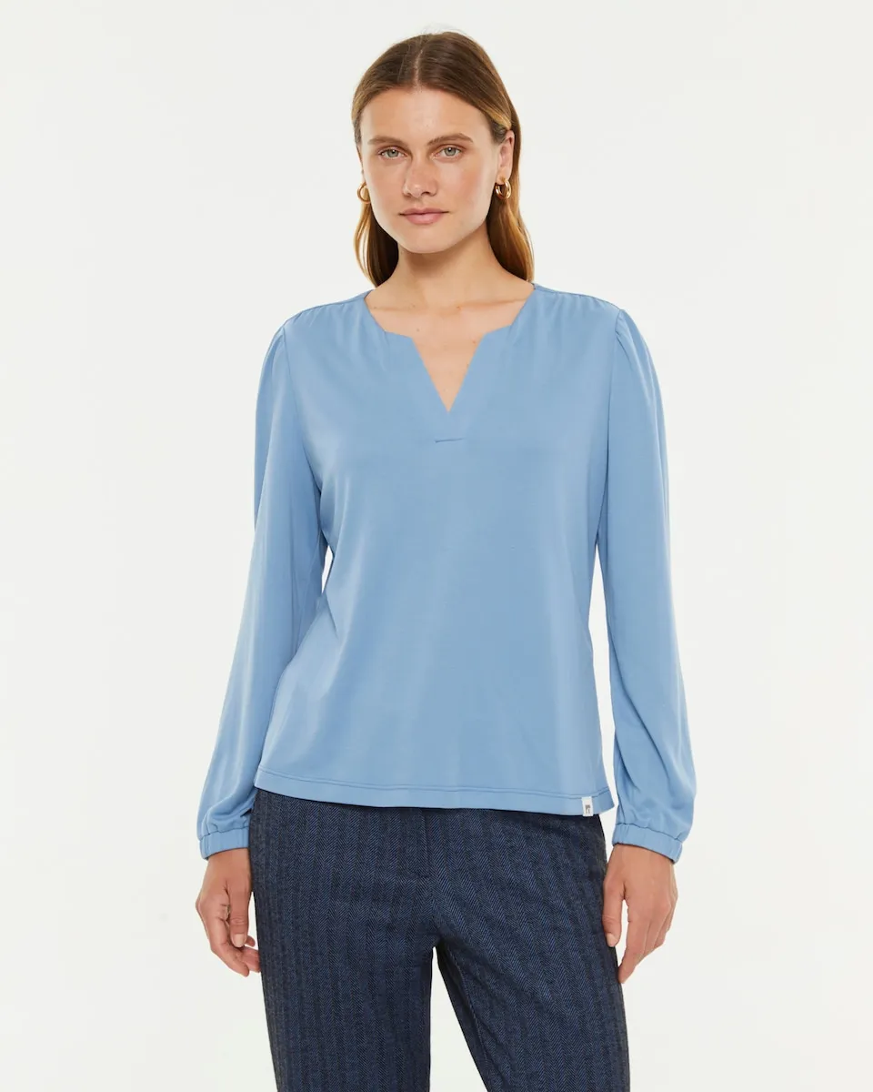 Женская футболка с V-образным вырезом и длинными рукавами Paz Torras, светло-голубой
Женская футболка с V-образным вырезом и длинными рукавами Paz Torras, светло-голубой