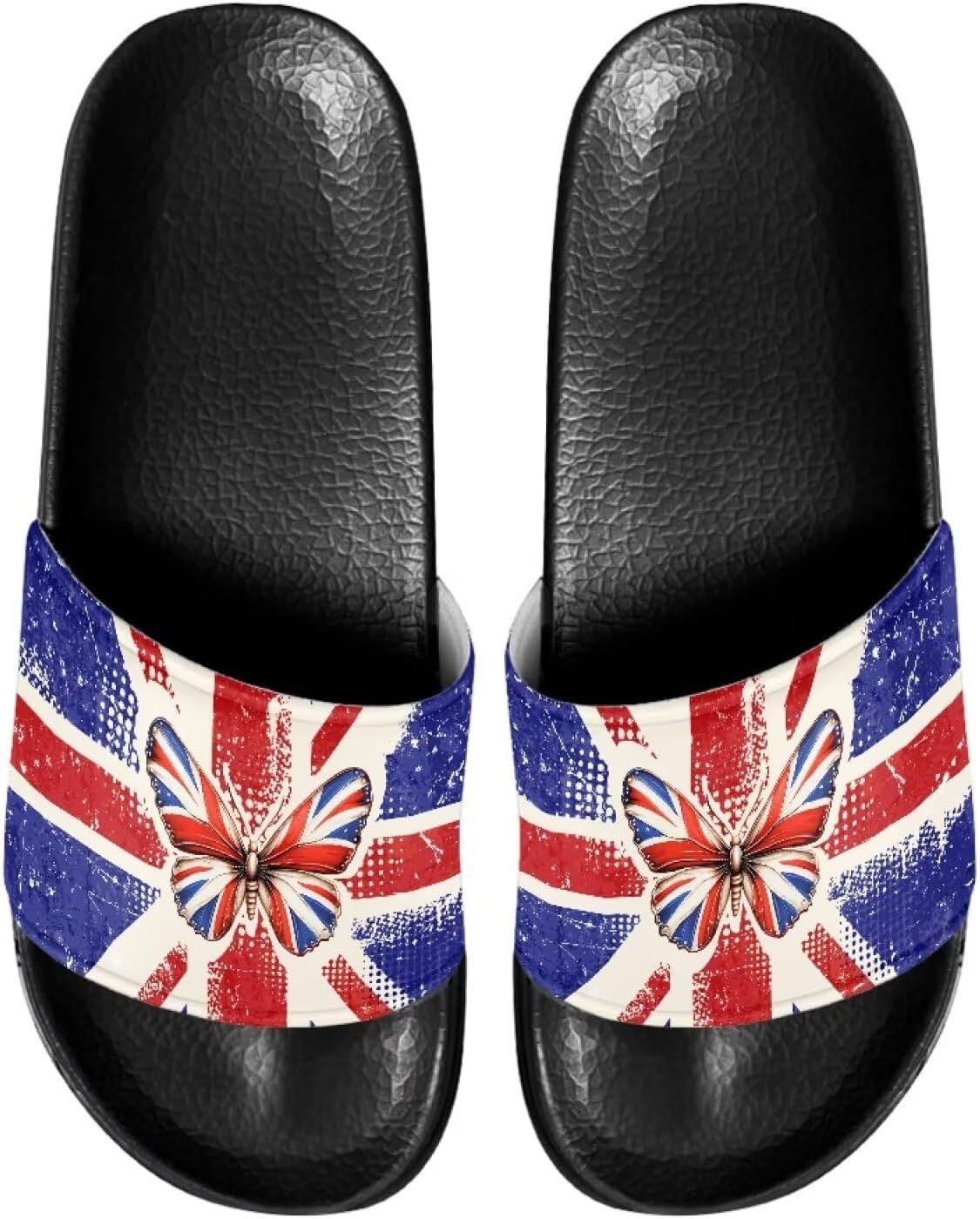 Женские тапочки JUDENTIDOS с открытым носком, нескользящей подошвой, однотонной застежкой и мягкой плоской подошвой, British Flag Butterfly
Женские тапочки JUDENTIDOS с открытым носком, нескользящей подошвой, однотонной застежкой и мягкой плоской подошвой, British Flag Butterfly
