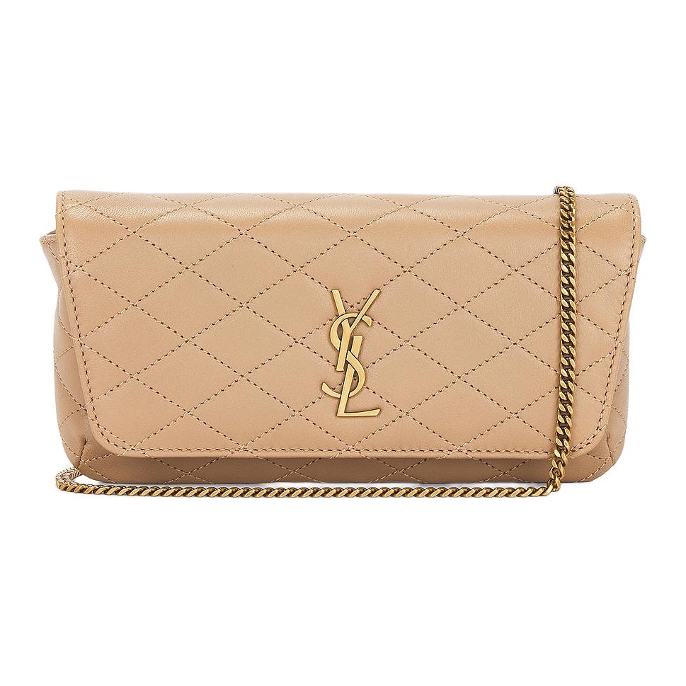 SAINT LAURENT Кожаная стеганая сумка через плечо женская бежевая
SAINT LAURENT Кожаная стеганая сумка через плечо женская бежевая