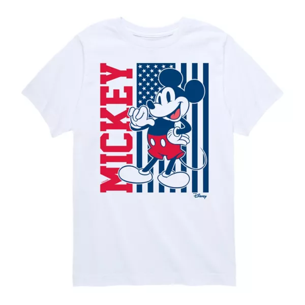Футболка с изображением американского флага Микки Мауса для мальчиков 8-20 лет Disney, белый 
Футболка с изображением американского флага Микки Мауса для мальчиков 8-20 лет Disney, белый