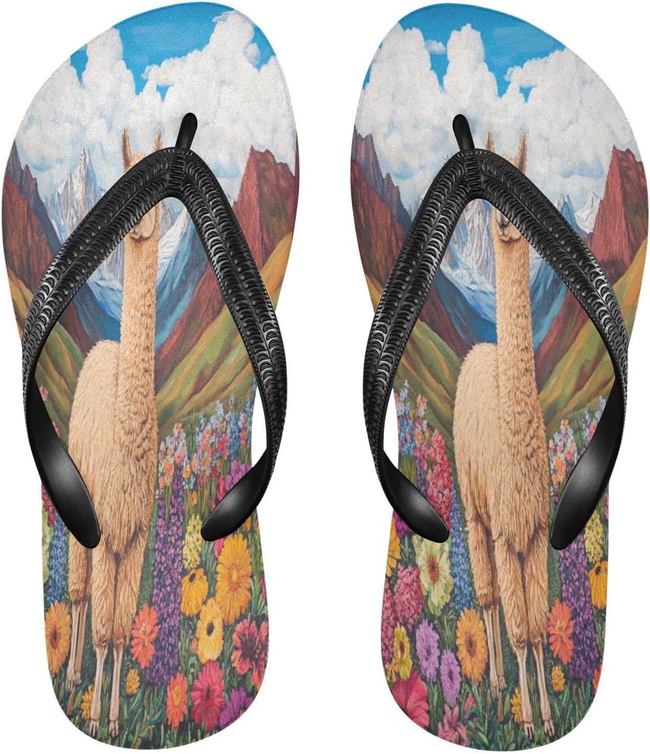 Женские и мужские пляжные шлепанцы Llama Flowers Mountain с цветами, резиновые, нескользящие, летние, для прогулок Sinestour
Женские и мужские пляжные шлепанцы Llama Flowers Mountain с цветами, резиновые, нескользящие, летние, для прогулок Sinestour