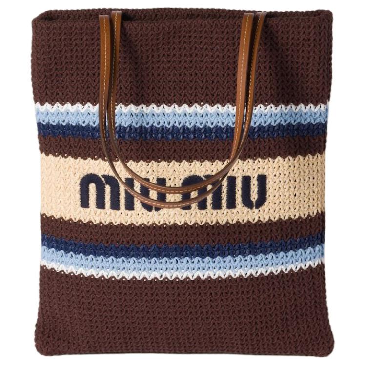 MIU MIU Хлопковая сумка через плечо женская какао и светло-голубая и натуральная
MIU MIU Хлопковая сумка через плечо женская какао и светло-голубая и натуральная