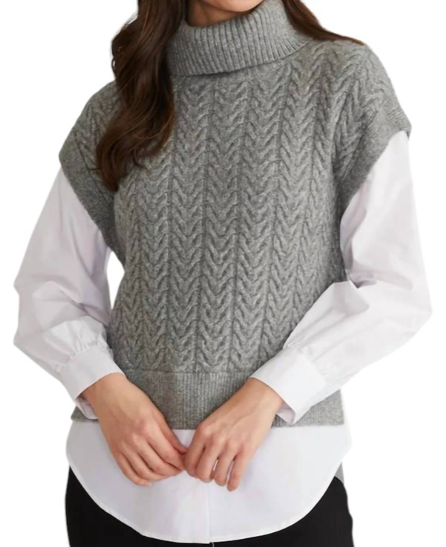 Sofia Twofer Cable Vest Туника Свитер Дымчато-серый 525 America
Sofia Twofer Cable Vest Туника Свитер Дымчато-серый 525 America