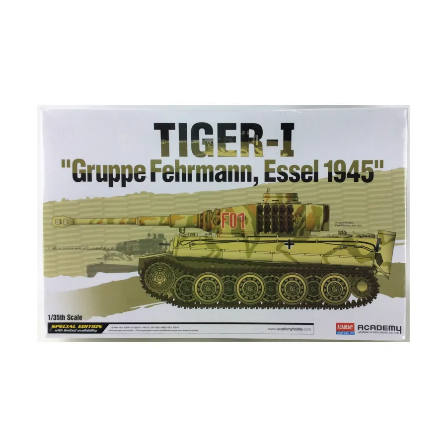 Тигр I (специальное издание, Gruppe Fehrmann, Эссель, 1945 г.), Military Model Kits (1:35) (Academy Hobby)
Тигр I (специальное издание, Gruppe Fehrmann, Эссель, 1945 г.), Military Model Kits (1:35) (Academy Hobby)