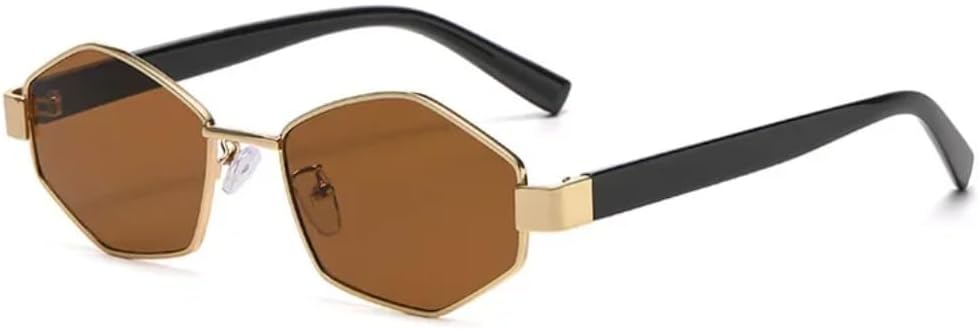 Солнцезащитные очки с многоугольной металлической оправой для женщин и мужчин, защита от УФ-излучения UV400, для занятий спортом на открытом воздухе, модные мужские очки с прочными шарнирами TVTBBVV, Gold Tea
Солнцезащитные очки с многоугольной металлической оправой для женщин и мужчин, защита от УФ-излучения UV400, для занятий спортом на открытом воздухе, модные мужские очки с прочными шарнирами TVTBBVV, Gold Tea