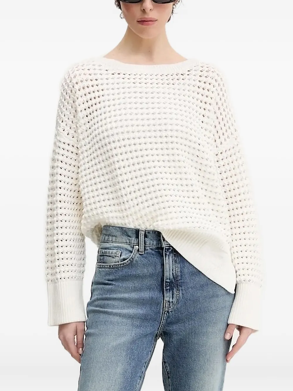 Свитер ажурной вязки HUGO, белый
Свитер ажурной вязки HUGO, белый