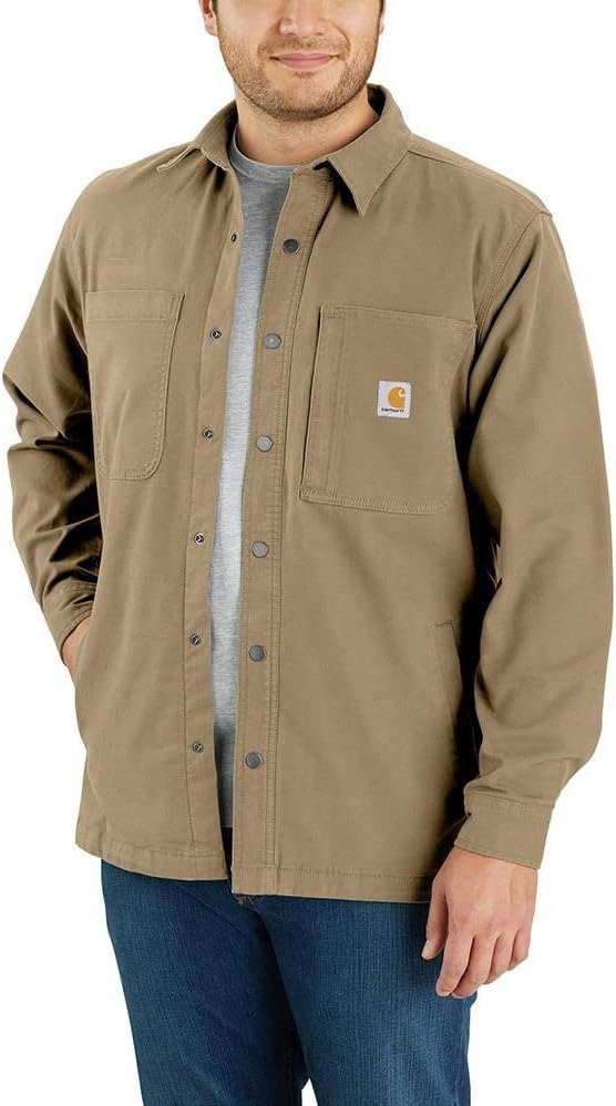 Carhartt мужская рубашка-жакет с флисовой подкладкой Rugged Flex Relaxed Fit Canvas, Dark Khaki
Carhartt мужская рубашка-жакет с флисовой подкладкой Rugged Flex Relaxed Fit Canvas, Dark Khaki