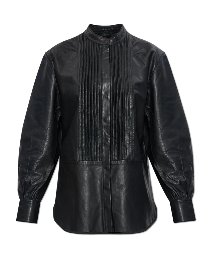 Кожаная рубашка Сары Allsaints, черный
Кожаная рубашка Сары Allsaints, черный