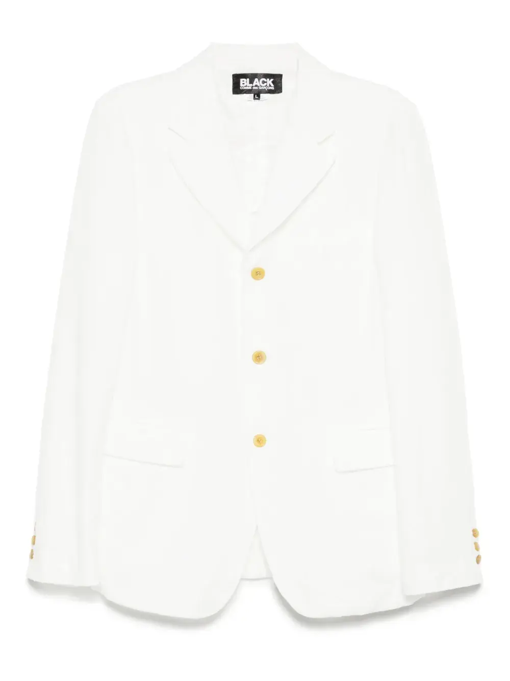 Однобортный пиджак Black Comme Des Garçons, белый
Однобортный пиджак Black Comme Des Garçons, белый