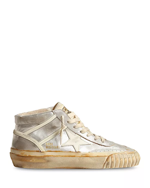 Мужские кроссовки Mid Star 2 с ламинированным покрытием Golden Goose, серебряный
Мужские кроссовки Mid Star 2 с ламинированным покрытием Golden Goose, серебряный