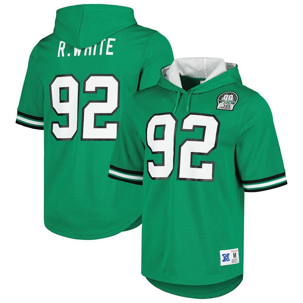 Мужская футболка с сетчатой толстовкой с именем и номером игрока Mitchell & Ness Reggie White Kelly Green Philadelphia Eagles, цвет Eag Green 
Мужская футболка с сетчатой толстовкой с именем и номером игрока Mitchell & Ness Reggie White Kelly Green Philadelphia Eagles, цвет Eag Green
