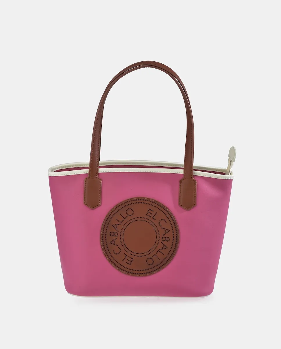 Сумка для покупок с двойной ручкой из холста и кожи El Caballo, фуксия
Сумка для покупок с двойной ручкой из холста и кожи El Caballo, фуксия