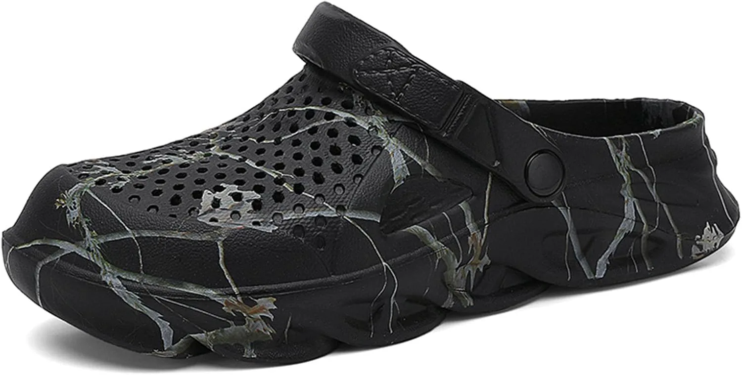 SECHRITE Мужские сабо - садовая обувь с легким надеванием для мужчин - модные уличные пляжные сандалии с поддерживающей амортизацией, черный
SECHRITE Мужские сабо - садовая обувь с легким надеванием для мужчин - модные уличные пляжные сандалии с поддерживающей амортизацией, черный