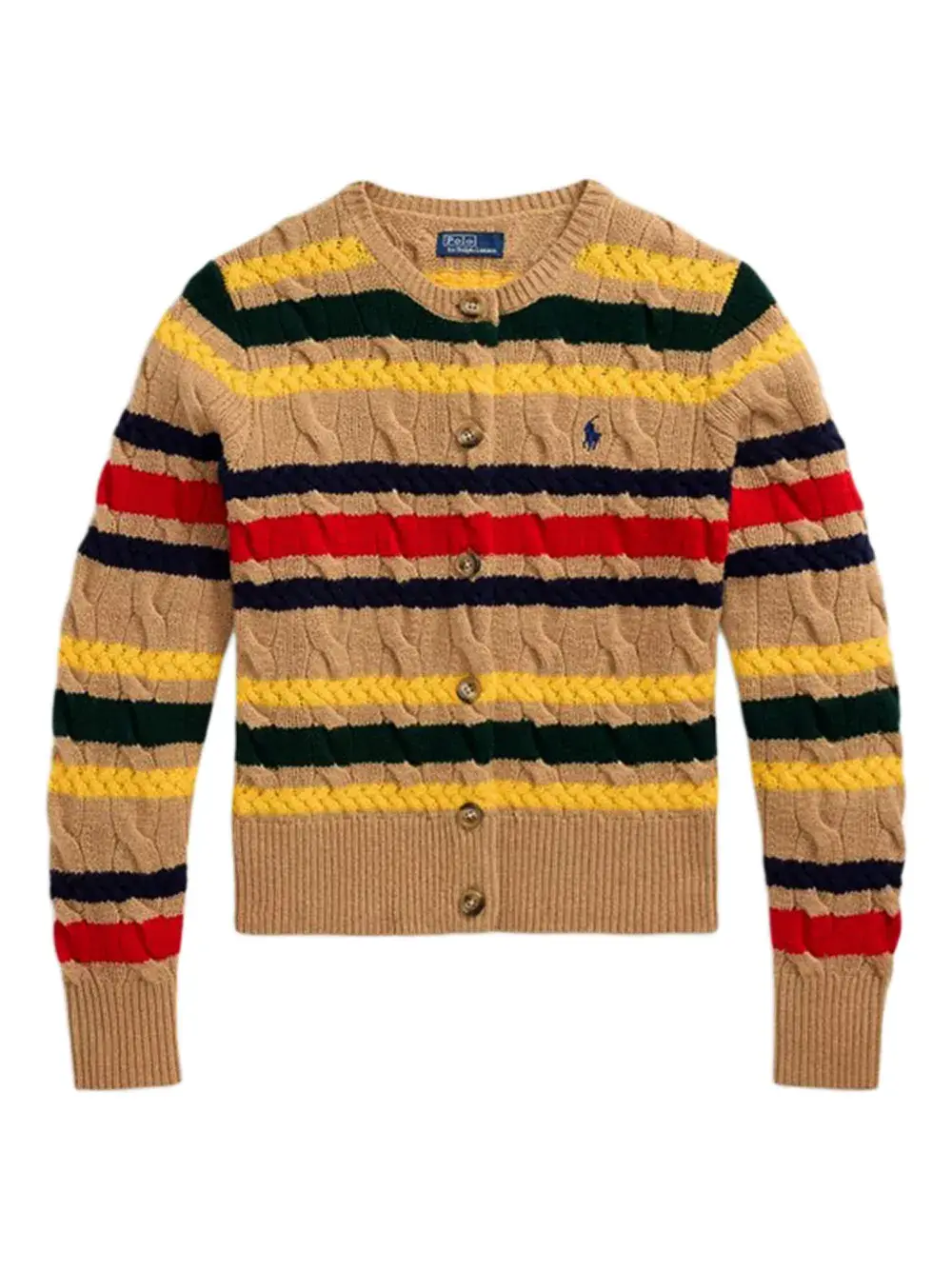 Кардиган с полосатым узором, связанный косами POLO RALPH LAUREN, коричневый
Кардиган с полосатым узором, связанный косами POLO RALPH LAUREN, коричневый