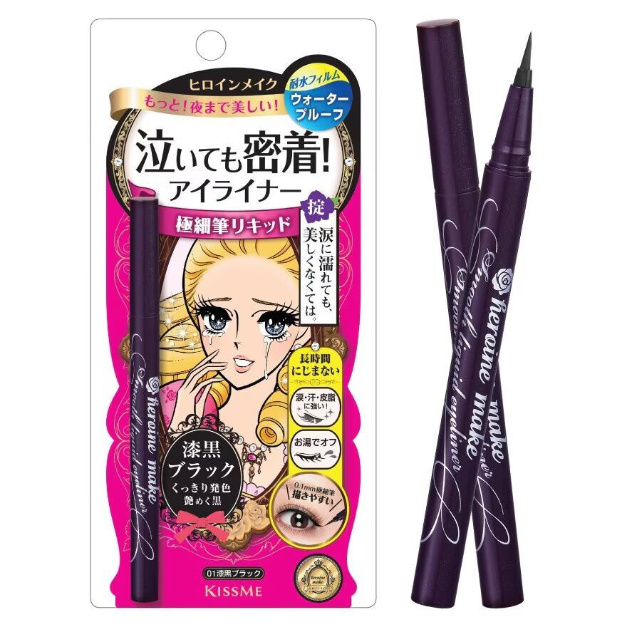 Kiss Me Жидкая подводка для глаз Heroine Make Smooth Super Keep 0,4 г. 01 угольно-черный, Jet Black
Kiss Me Жидкая подводка для глаз Heroine Make Smooth Super Keep 0,4 г. 01 угольно-черный, Jet Black