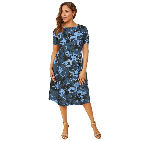 Женское платье plus size из крепа с приталенным лифом и расклешенной юбкой Jessica London, Blue Floral
Женское платье plus size из крепа с приталенным лифом и расклешенной юбкой Jessica London, Blue Floral