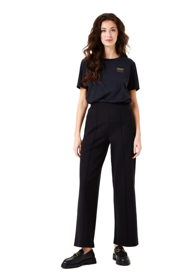 Брюки из ткани с эластичным поясом Garcia, черный
Брюки из ткани с эластичным поясом Garcia, черный