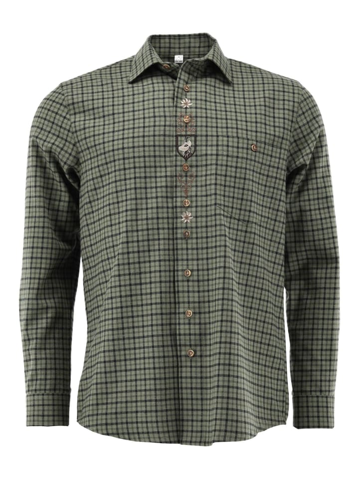 Рубашка для охоты Smalo оливкового цвета OS-Trachten
Рубашка для охоты Smalo оливкового цвета OS-Trachten