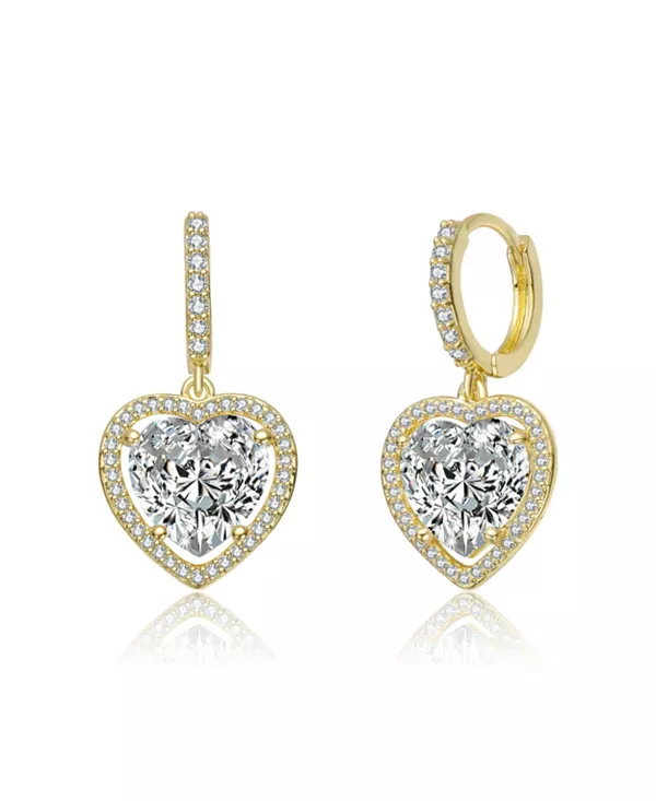 Серьги-Кольца в форме сердца с покрытием из 14-каратного золота и прозрачными кубическими цирконами Rachel Glauber, gold
Серьги-Кольца в форме сердца с покрытием из 14-каратного золота и прозрачными кубическими цирконами Rachel Glauber, gold