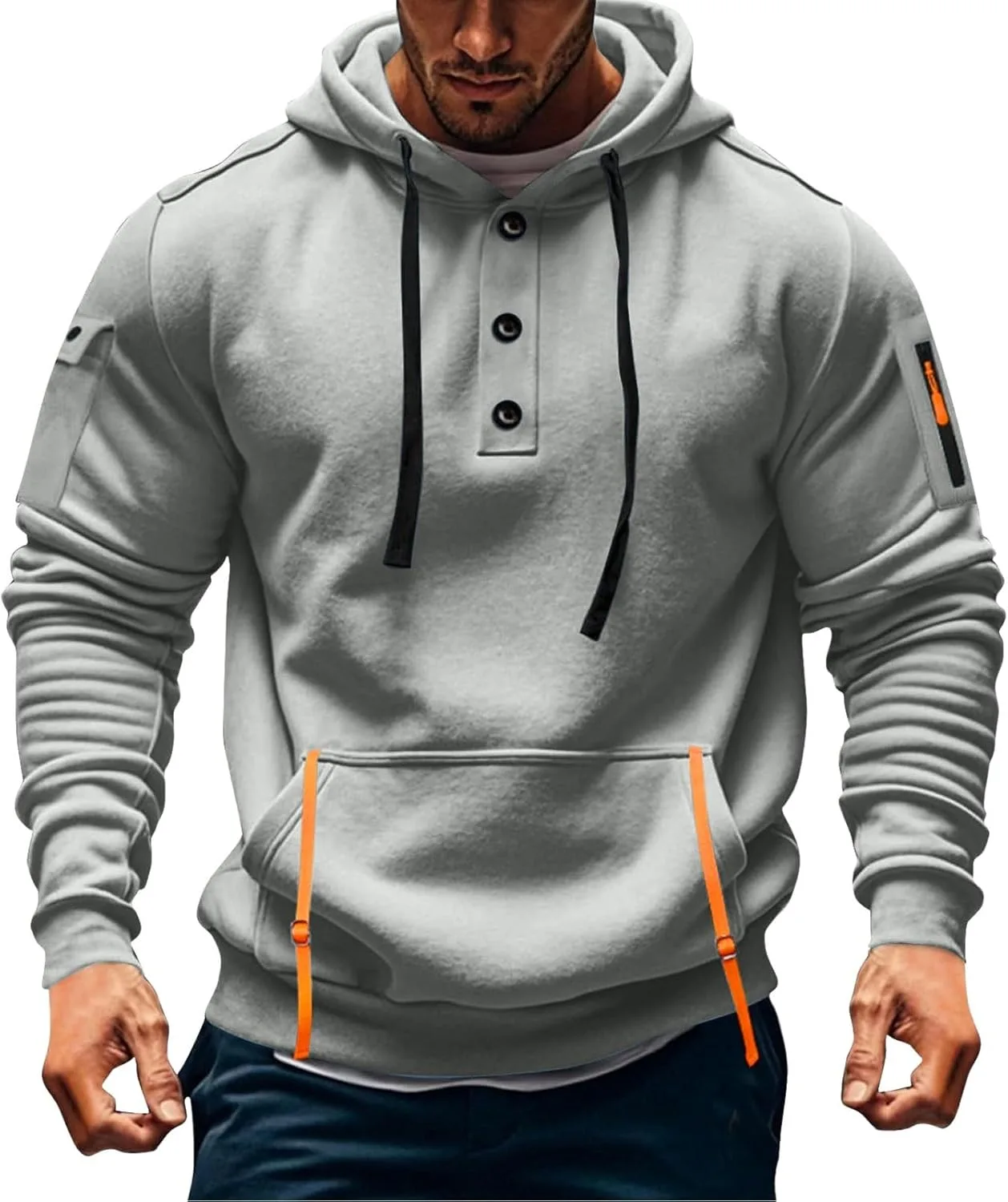 Толстовка с капюшоном Quarter Button для мужчин, для бега и тренировок, с карманами
Толстовка с капюшоном Quarter Button для мужчин, для бега и тренировок, с карманами