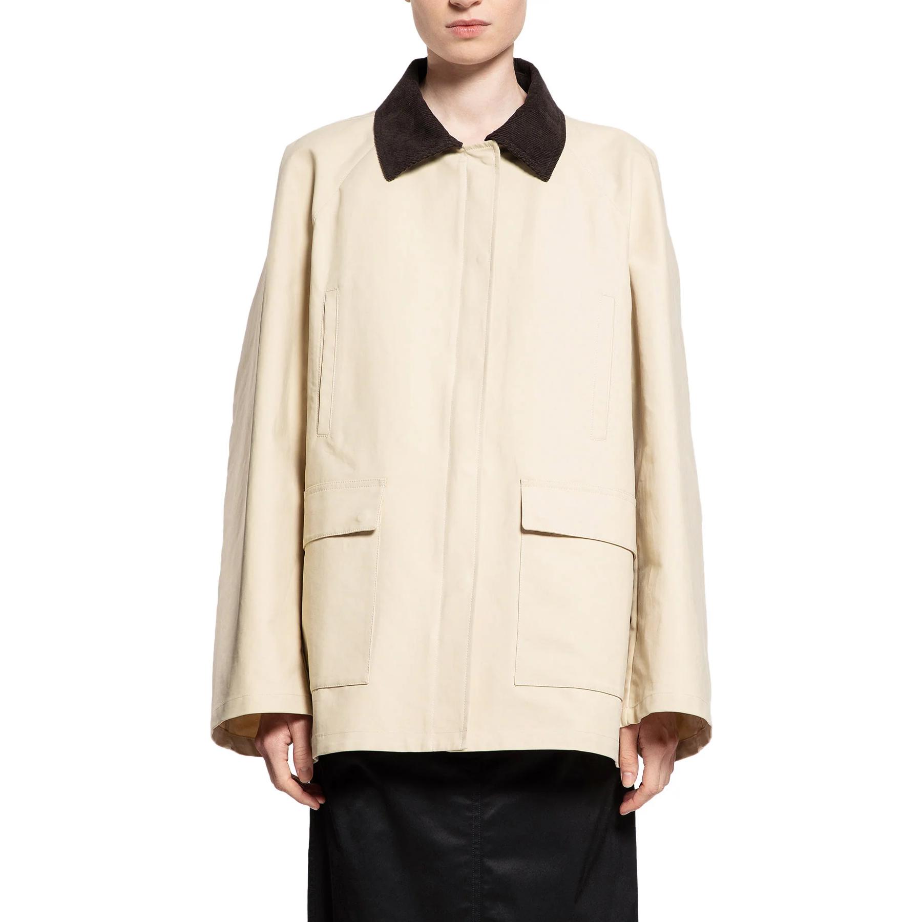 TOTEME Летняя загородная куртка с длинными рукавами, Beige 
TOTEME Летняя загородная куртка с длинными рукавами, Beige