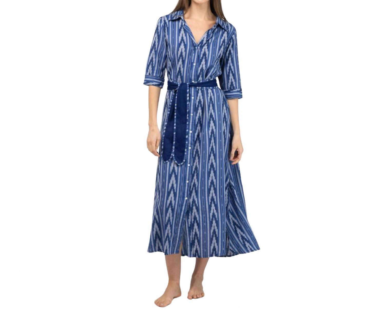 Платье Eloise в голубом икате Beau & Ro
Платье Eloise в голубом икате Beau & Ro