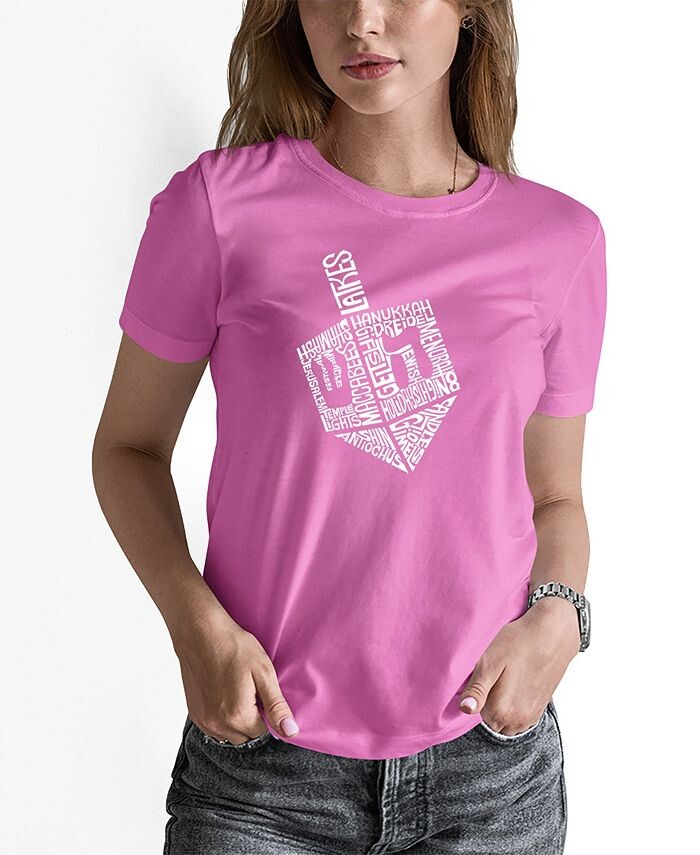 Женская футболка с короткими рукавами Hanukkah Dreidel Word Art LA Pop Art, розовый
Женская футболка с короткими рукавами Hanukkah Dreidel Word Art LA Pop Art, розовый