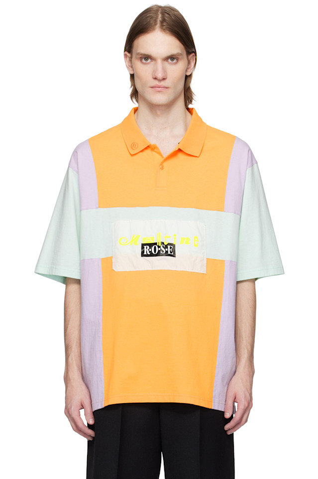 Оверсайз поло с панелями Martine Rose, мультиколор 
Оверсайз поло с панелями Martine Rose, мультиколор