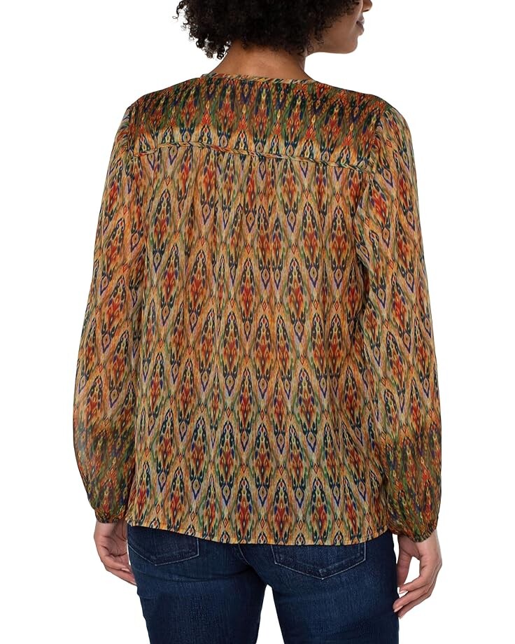 Блуза Liverpool Los Angeles Long Sleeve Double Layer Tie Front Woven Blouse, цвет Multicolor Print Ikat
Блуза Liverpool Los Angeles Long Sleeve Double Layer Tie Front Woven Blouse, цвет Multicolor Print Ikat