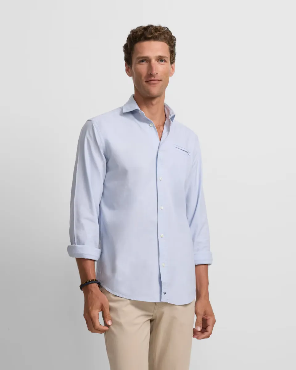 Мужская рубашка sport oxford с деталями на кармане, голубая Silbon, светло-голубой 
Мужская рубашка sport oxford с деталями на кармане, голубая Silbon, светло-голубой