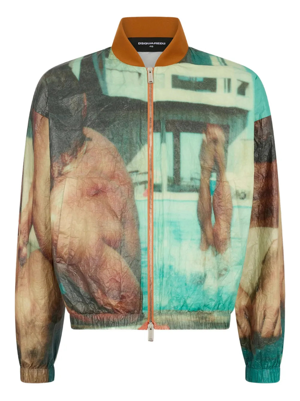 Бомбер с абстрактным принтом Dsquared2, зеленый
Бомбер с абстрактным принтом Dsquared2, зеленый