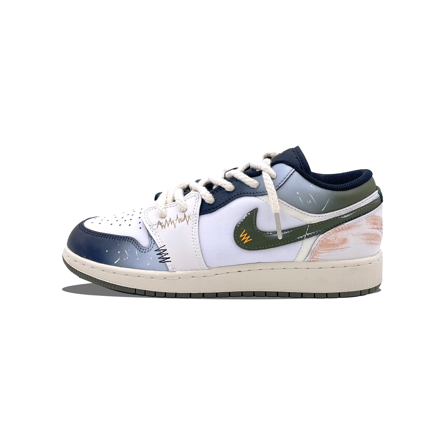 Jordan Air 1 LOW топ детские скейтбординг кроссовки Olive Green унисекс
Jordan Air 1 LOW топ детские скейтбординг кроссовки Olive Green унисекс