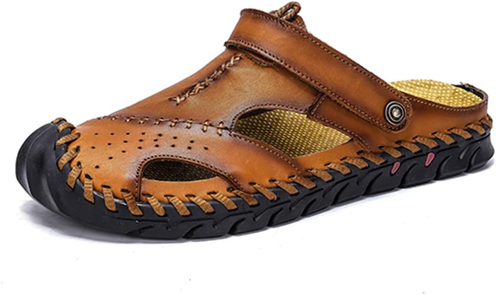 Мужские летние сандалии из кожи с закрытым носком, повседневные рыбальские сандалии для прогулок на улице Mixsnow, хаки
Мужские летние сандалии из кожи с закрытым носком, повседневные рыбальские сандалии для прогулок на улице Mixsnow, хаки