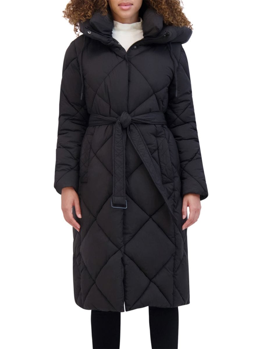 Пуховик с поясом Kenneth Cole, черный
Пуховик с поясом Kenneth Cole, черный