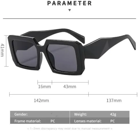 Модные квадратные солнцезащитные очки для женщин и мужчин в стиле ретро с крупной оправой, трендовые модели, защита от ультрафиолета UV400 MTZJH, Black Red
Модные квадратные солнцезащитные очки для женщин и мужчин в стиле ретро с крупной оправой, трендовые модели, защита от ультрафиолета UV400 MTZJH, Black Red