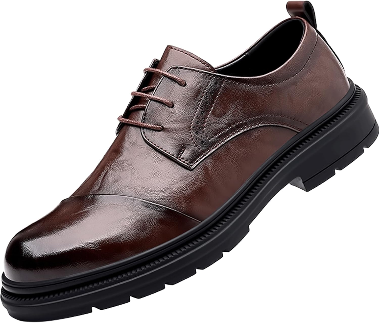 Мужские кожаные лоферы с круглым носком на шнуровке, с толстой подошвой и нескользящей подошвой, низкие кожаные туфли, подходящие для свадеб, церквей и официальных мероприятий Qaoterod, коричневый
Мужские кожаные лоферы с круглым носком на шнуровке, с толстой подошвой и нескользящей подошвой, низкие кожаные туфли, подходящие для свадеб, церквей и официальных мероприятий Qaoterod, коричневый