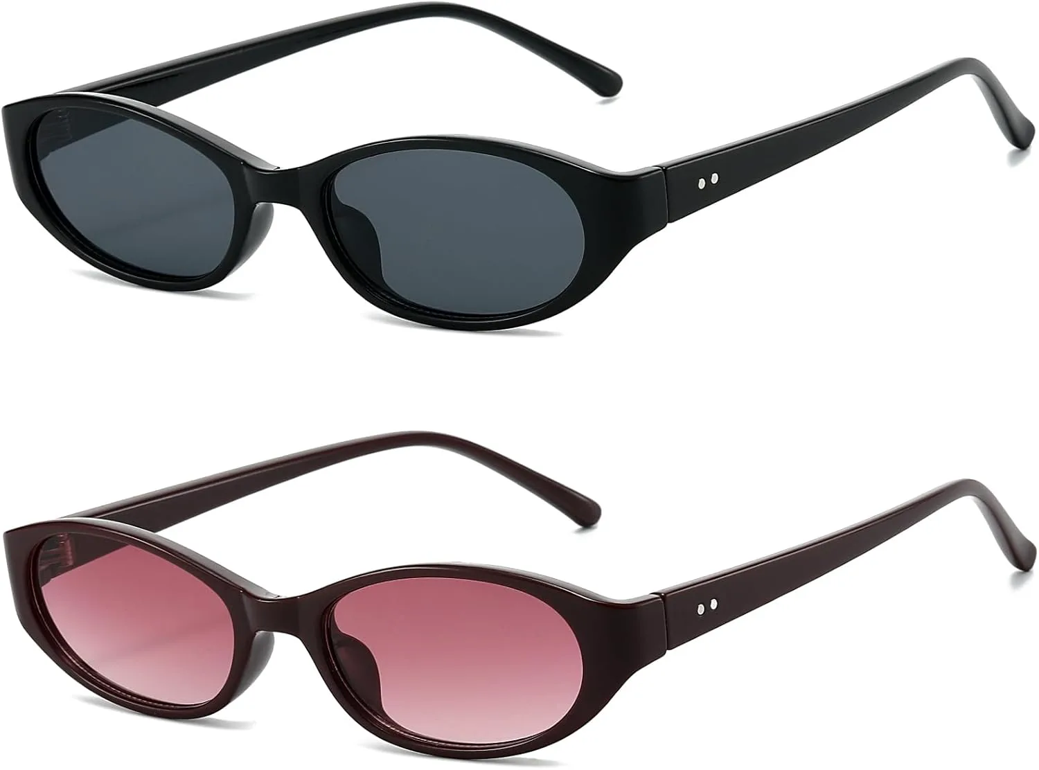 Ретро-солнцезащитные очки овальной формы для женщин, легкие, узкие, в стиле «кошачий глаз», модные очки 90-х и 2000-х BRMHDY, A9 Black/Grey+burgundy/Red Gradient
Ретро-солнцезащитные очки овальной формы для женщин, легкие, узкие, в стиле «кошачий глаз», модные очки 90-х и 2000-х BRMHDY, A9 Black/Grey+burgundy/Red Gradient