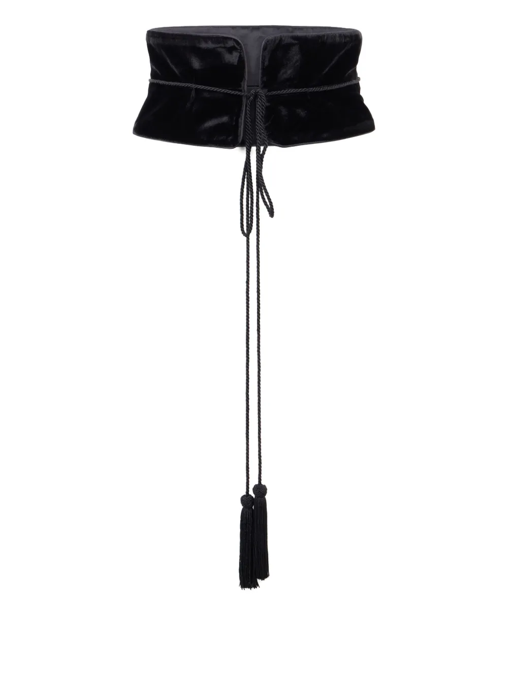 Бархатный пояс с кисточками Roberto Cavalli, черный
Бархатный пояс с кисточками Roberto Cavalli, черный