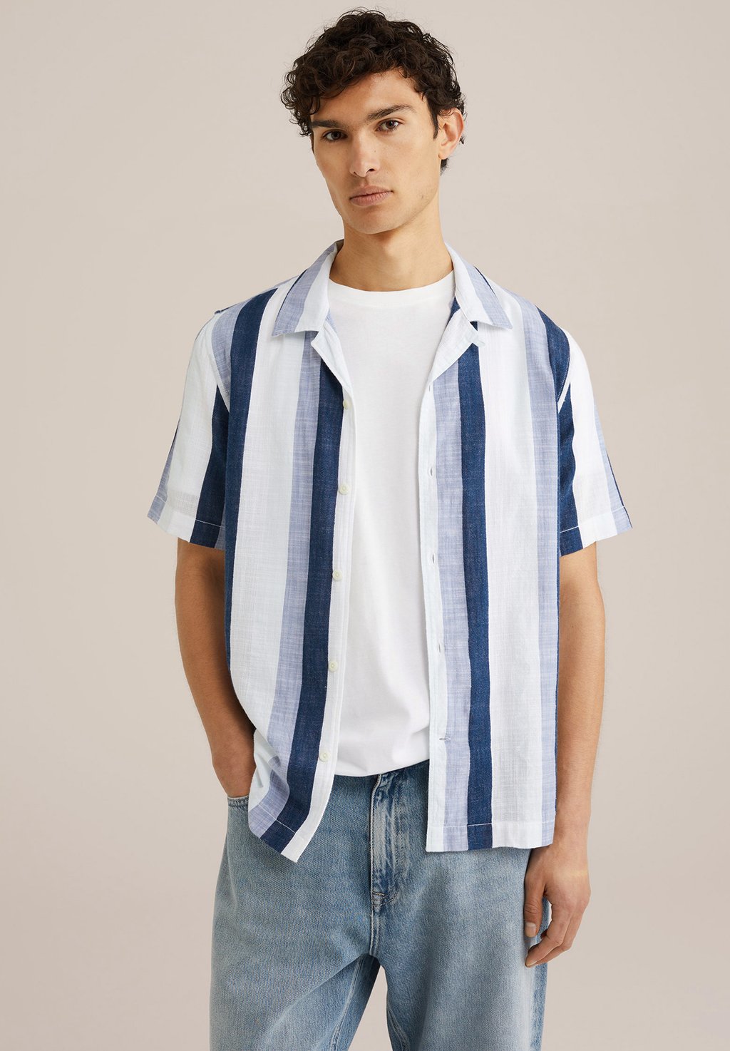 Рубашка WE Fashion, темно-синий 
Рубашка WE Fashion, темно-синий