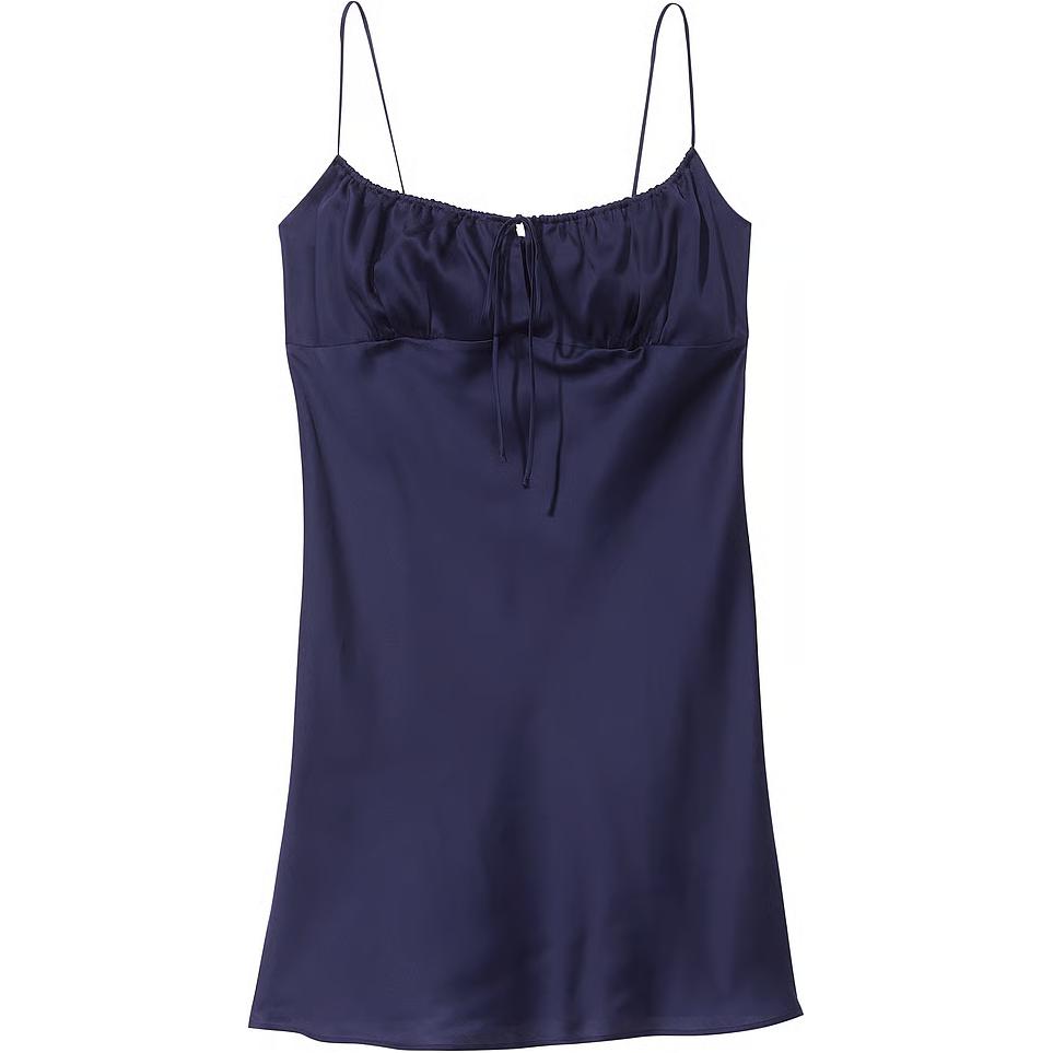 Розовое платье-комбинация из тенселя/Ночная сорочка цвета "Полуночный флот" для женщин Морской синий Victoria's Secret