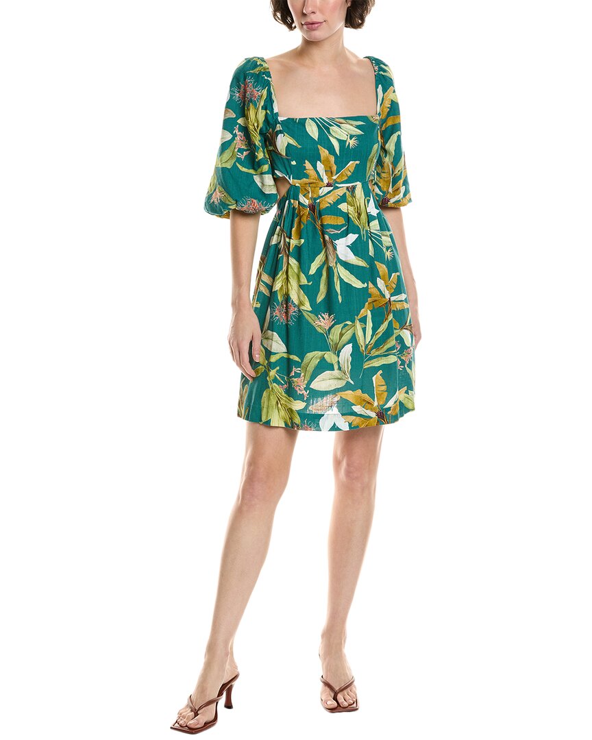 REVERIEE Мини-платье с рукавами-фонариками из льняной смеси, зеленый
REVERIEE Мини-платье с рукавами-фонариками из льняной смеси, зеленый