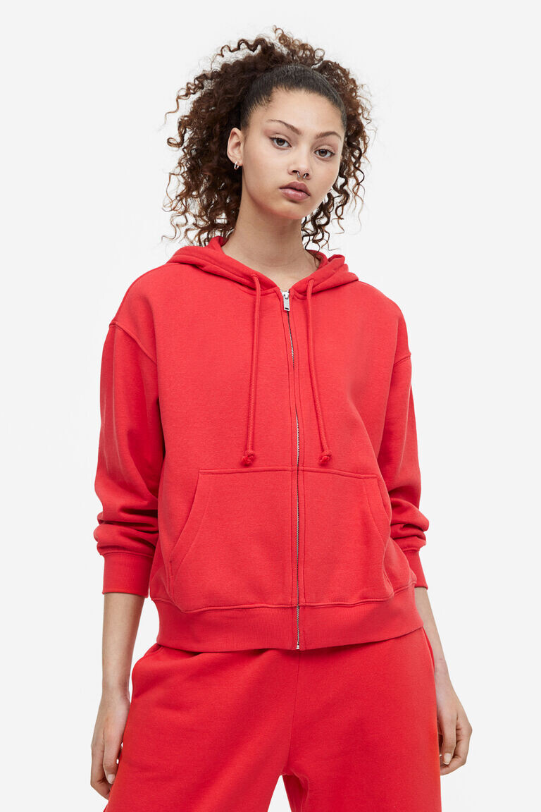Толстовка на молнии H&M, красный
Толстовка на молнии H&M, красный