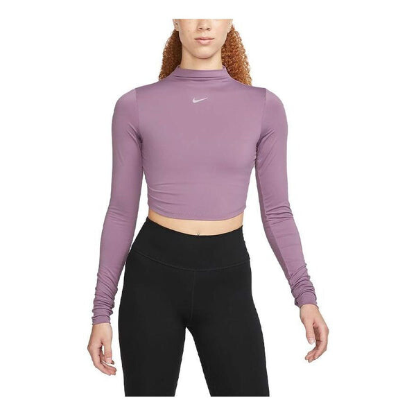 Топ dri fit one luxe укороченный топ с длинными рукавами Nike, фиолетовый
Топ dri fit one luxe укороченный топ с длинными рукавами Nike, фиолетовый