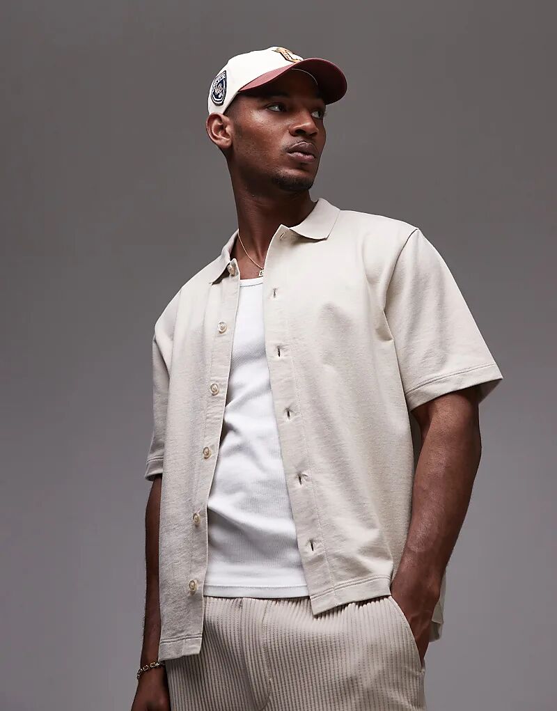 Свободный крой рубашка на пуговицах из джерси в камне Topman
Свободный крой рубашка на пуговицах из джерси в камне Topman